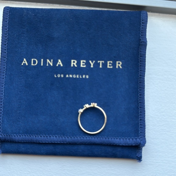 New Adina Reyter 3 Ruby diamond opal stacking ring size 5 solid 14k yellow gold - Picture 6 of 7